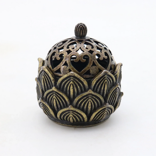 1PC Lotus Incense Cone Holder – Mini Asian Zen Decor & Flower Burner for Home, Office & Meditation